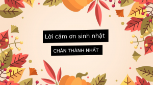 Danh sách lời cảm ơn sinh nhật chân thành nhất bạn nên biết
