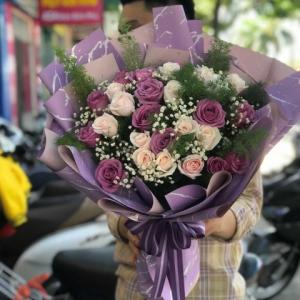 Gợi ý những bó hoa hồng tím đẹp, ý nghĩa dành cho bạn