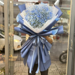 Bó hoa baby xanh dương tặng chúc mừng sinh nhật người thương 