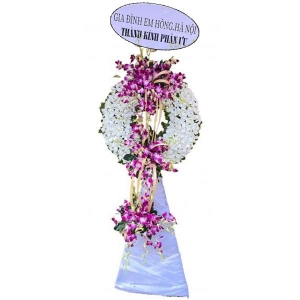 Mãi Mãi - Lẵng hoa lan trắng 1,7 mét chia buồn tang lễ thành kính phân ưu