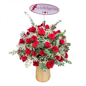 Hộp hoa hồng đỏ tặng sinh nhật người yêu 
