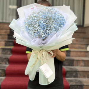 Bó hoa baby xanh dương tặng sinh nhật bạn gái ý nghĩa