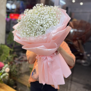 Bó hoa baby trắng tặng chúc mừng sinh nhật bạn gái