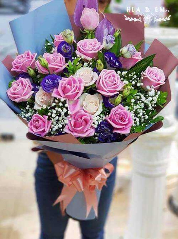 Gợi ý những bó hoa hồng tím đẹp, ý nghĩa dành cho bạn 1400754845