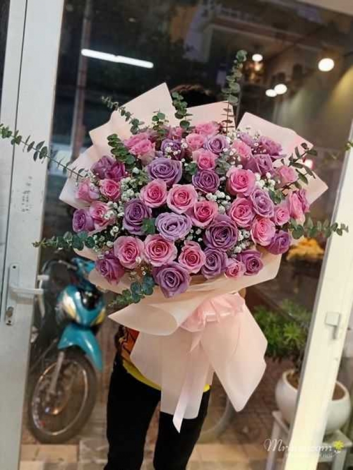 Gợi ý những bó hoa hồng tím đẹp, ý nghĩa dành cho bạn 1400754845