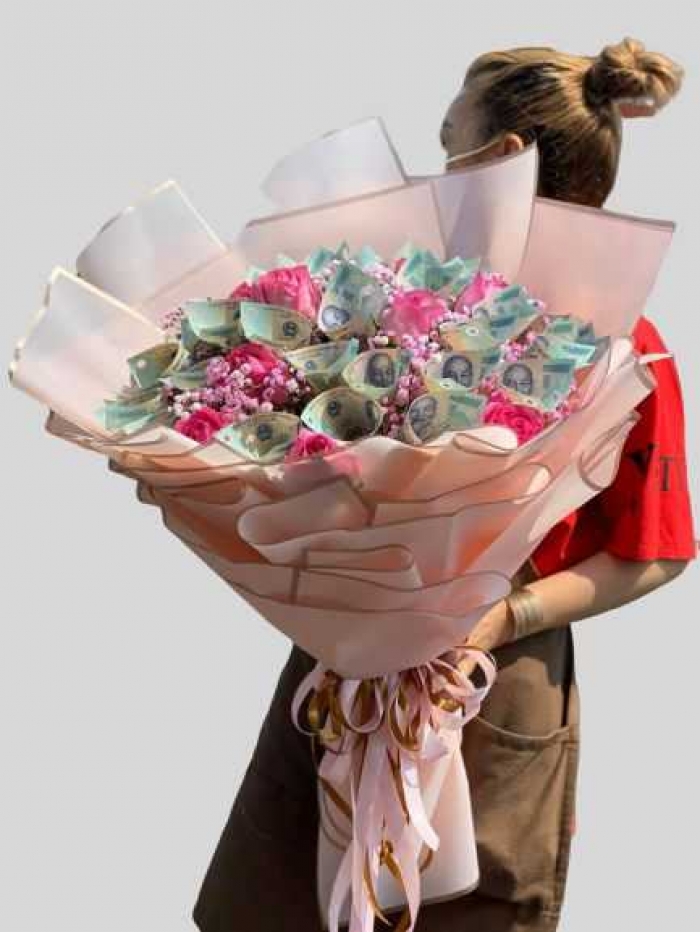 Những bó hoa bằng tiền polime làm quà tặng ý nghĩa [Độc đáo] 1542712656