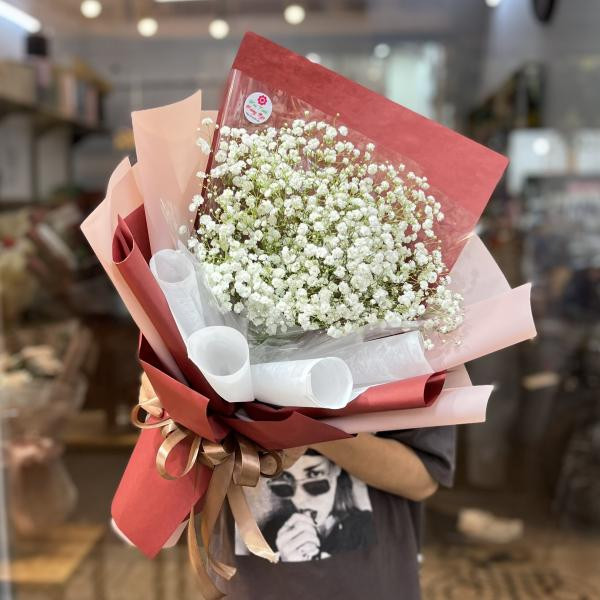 Bó hoa baby trắng đẹp tinh tế tặng sinh nhật bạn gái  2