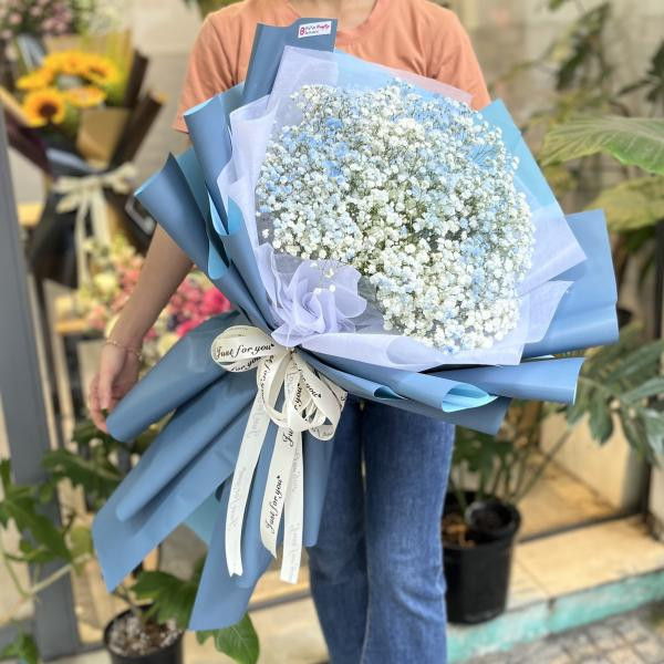 Bó hoa baby xanh dương tặng sinh nhật  3