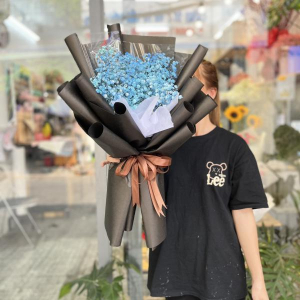 Bó hoa baby xanh dương giá rẻ tặng sinh nhật