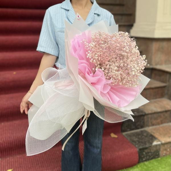 Bó hoa baby hồng style mới tặng chúc mừng đẹp nhất  3