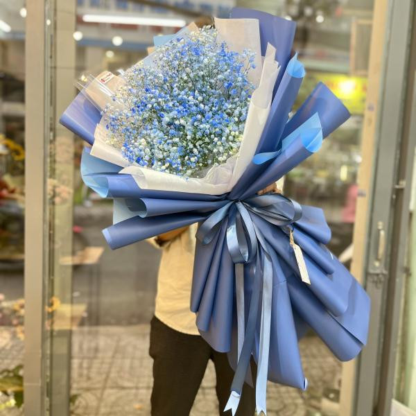 Bó hoa baby xanh dương tặng chúc mừng sinh nhật người thương  3