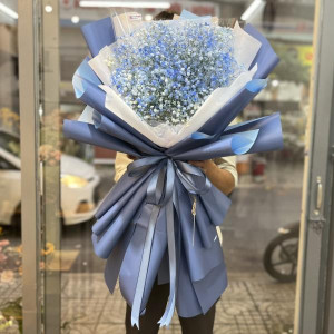 Bó hoa baby xanh dương tặng chúc mừng sinh nhật người thương