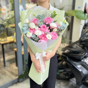 Bó hoa hồng lạc thần mix cát tường tặng sinh nhật đẹp và ý nghĩa