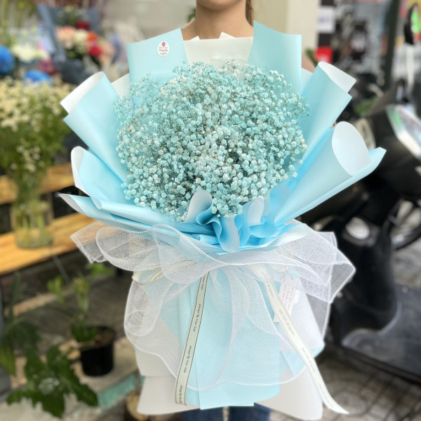 Bó hoa baby xanh ngọc tặng chúc mừng sinh nhật đẹp và ý nghĩa  1