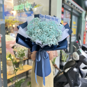 Bó hoa baby xanh ngọc tặng sinh nhật ý nghĩa 