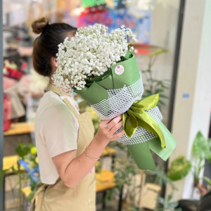 Bó hoa baby trắng mini tặng sinh nhật đẹp