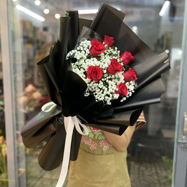 Bó hoa hồng tặng sinh nhật người yêu 7 bông đỏ 2