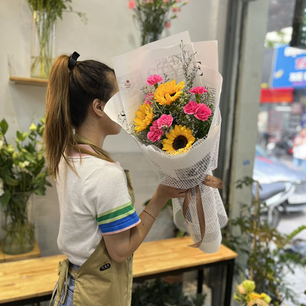 Bó hoa hướng dương 3 bông nhỏ xinh 2
