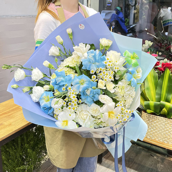 Bó hoa tulip xanh dương tặng sinh nhật đẹp 3