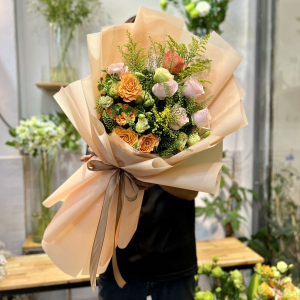 Bó hoa hồng kem pastel tặng hội nghị, sự kiện công ty