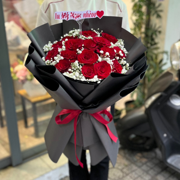 Bó hoa hồng đỏ 16 bông