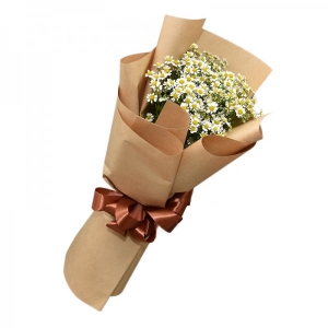 Bó hoa cúc tana giấy báo đơn giản