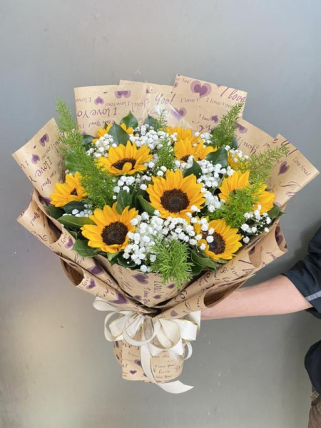 Hoa lễ 20/11 Bó hoa hướng dương 10 bông 1