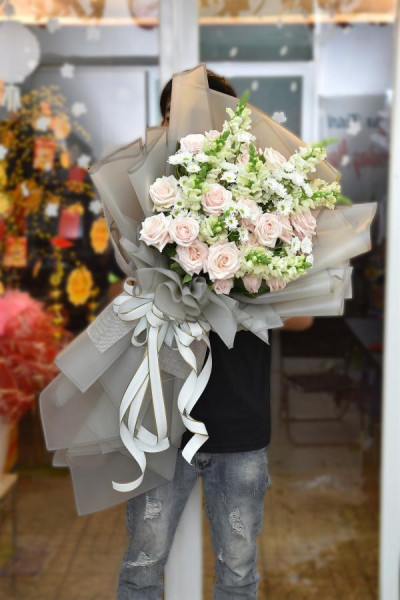 Bó hoa hồng cẩm tú cầu sinh nhật bạn  1