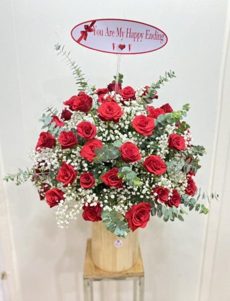 Hộp hoa hồng đỏ tặng sinh nhật người yêu  1