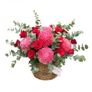 Hộp hoa hồng cẩm chướng tặng sinh nhật người yêu