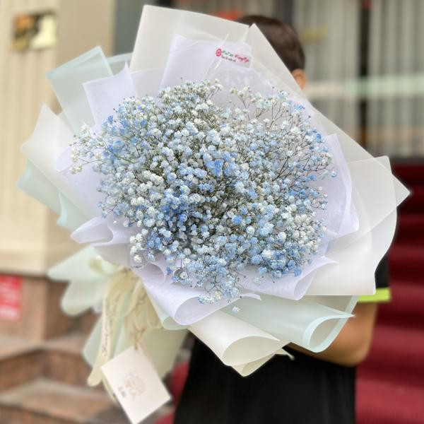 Bó hoa baby xanh dương tặng sinh nhật bạn gái ý nghĩa 2