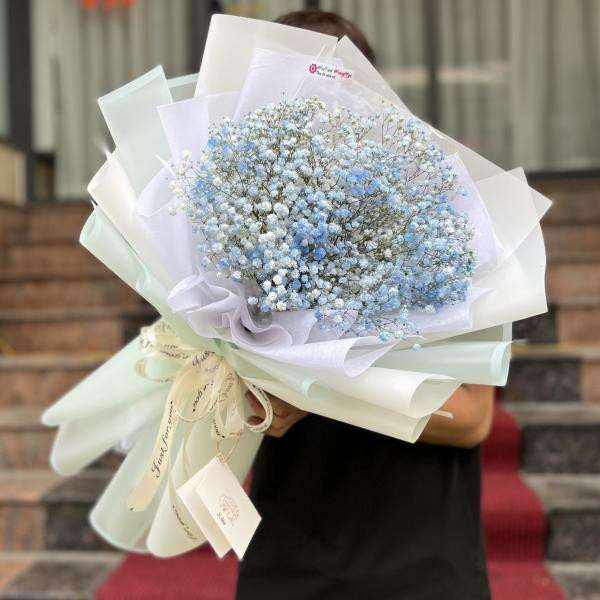 Bó hoa baby xanh dương tặng sinh nhật bạn gái ý nghĩa 3