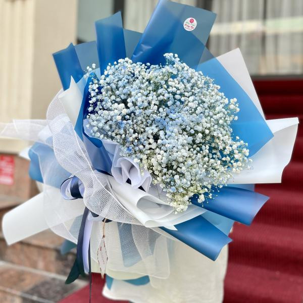 Bó hoa baby xanh phù hợp tặng chúc mừng sinh nhật 1