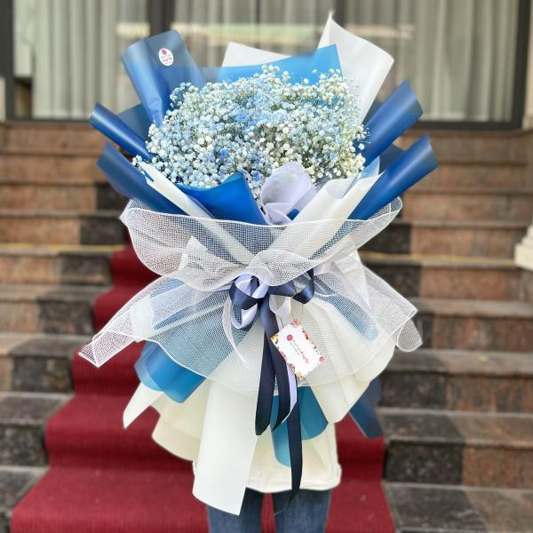 Bó hoa baby xanh phù hợp tặng chúc mừng sinh nhật 2
