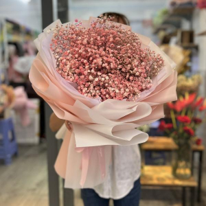 Bó hoa baby hồng tặng Valentine's day ý nghĩa