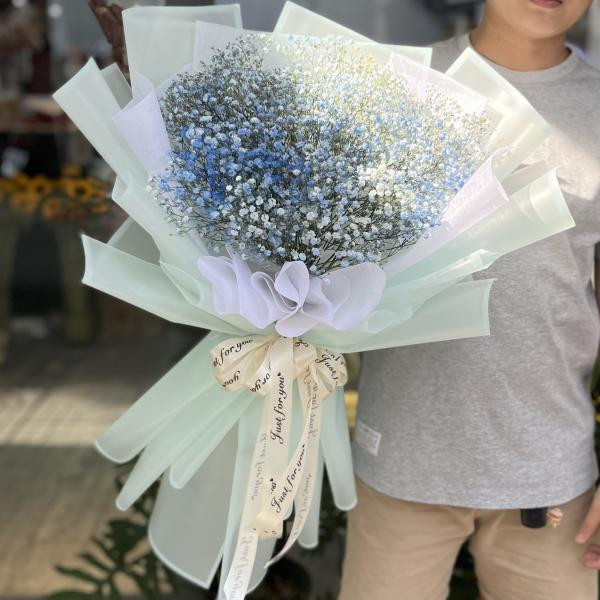 Bó hoa baby xanh tặng bạn gái dịp sinh nhật 1