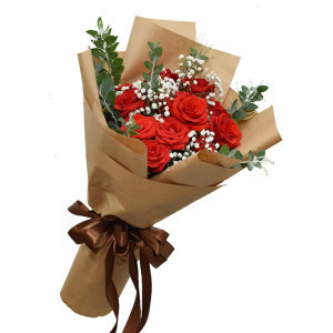 Bó hoa hồng đỏ 17 bông tinh tế