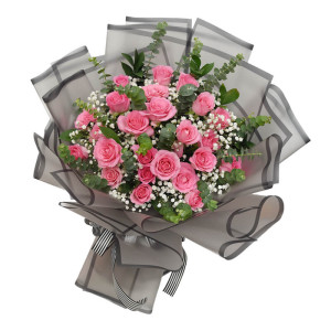 Bó Hoa Hồng Sen Mới 25 bông