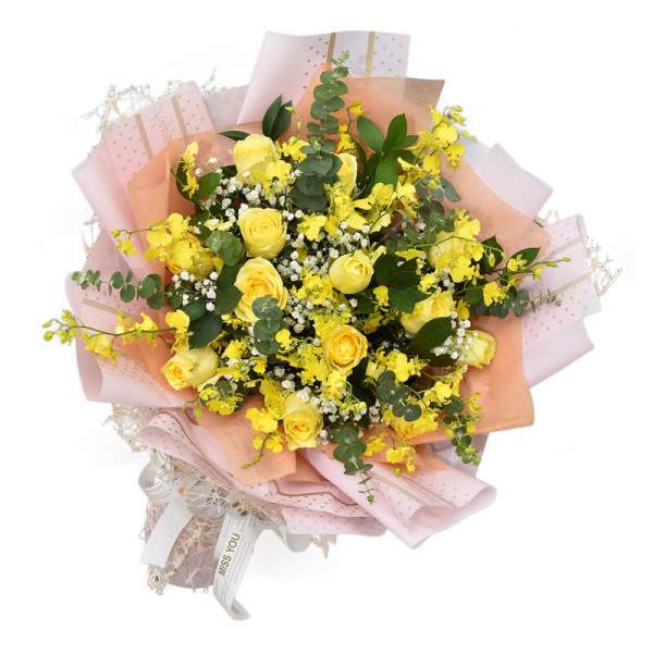 Bó Hoa Hồng Vàng Vũ Nữ 1