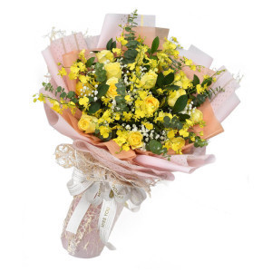 Bó Hoa Hồng Vàng Vũ Nữ