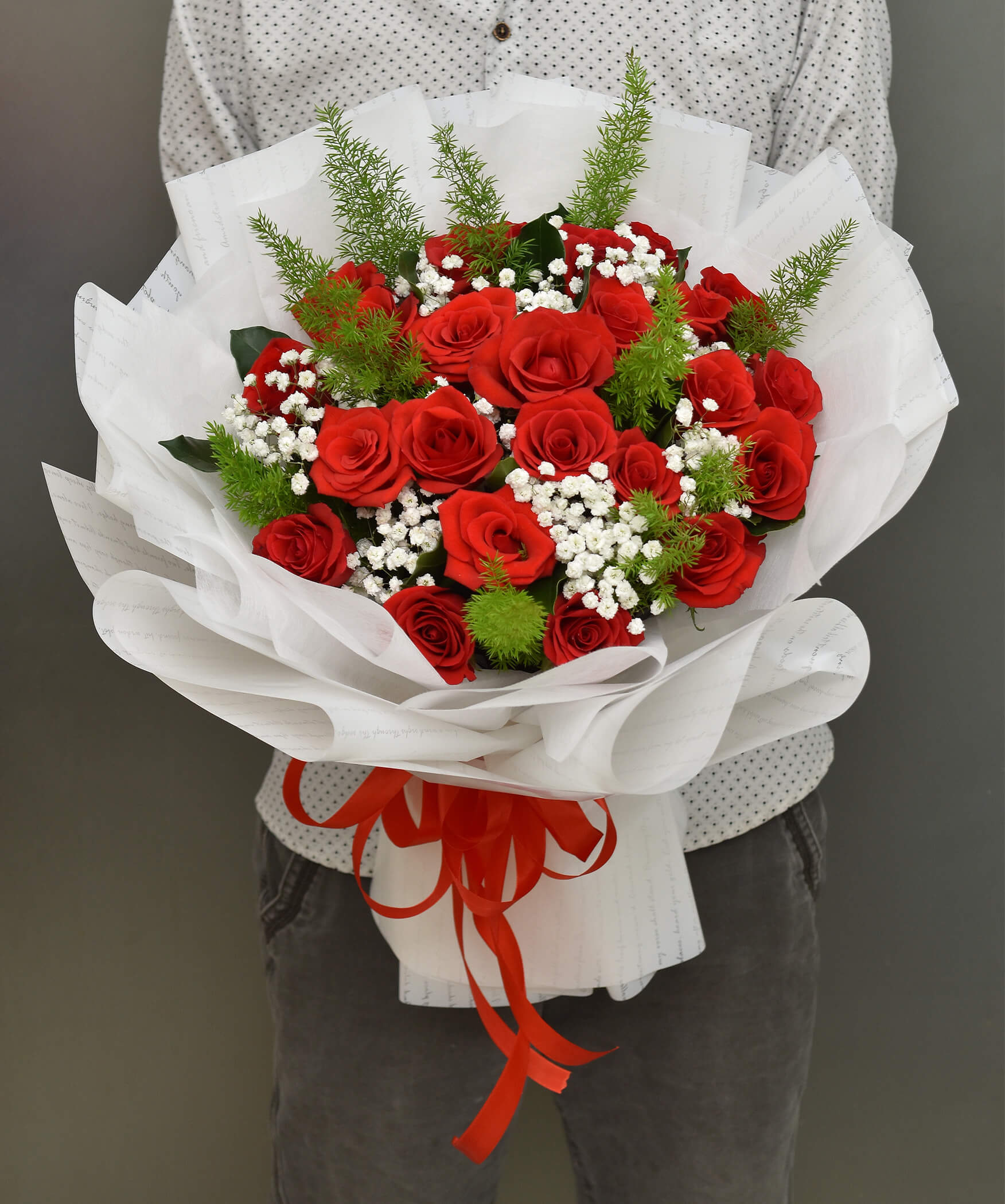 Bó Hoa Hồng Đỏ 25 Hoa 2