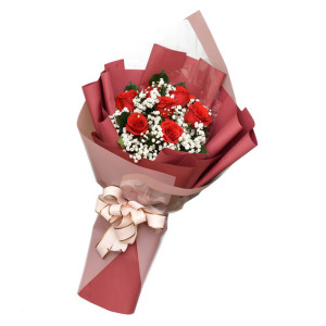 Bó Hoa Hồng Đỏ 7 Hoa