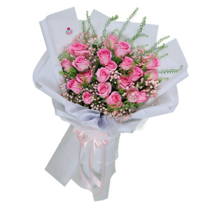 Bó Hoa Hồng Sen Mix Baby Hồng Tặng Sinh Nhật