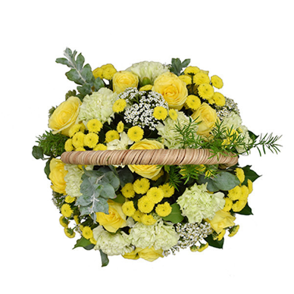 Giỏ hoa hồng vàng mừng sinh nhật 1