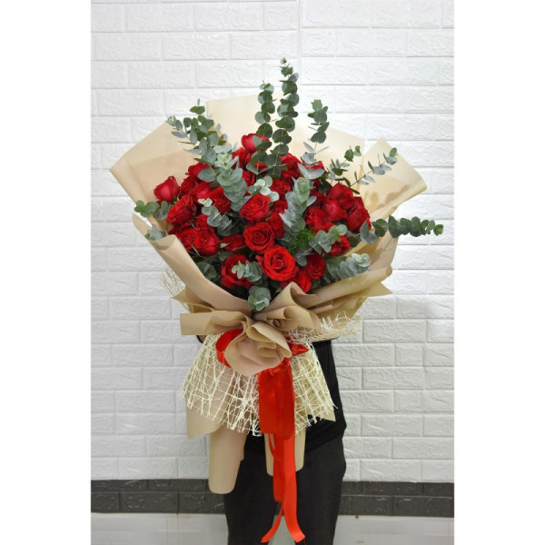 Bó hoa hồng 50 bông King Red Ohara 2